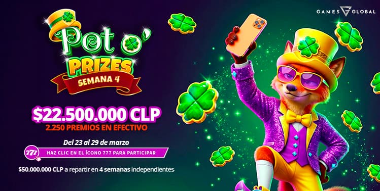 Torneo Pot o’ Prizes por Games Global semana 4