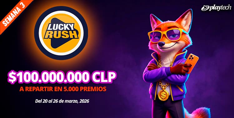 Promoción Lucky Rush por Playtech