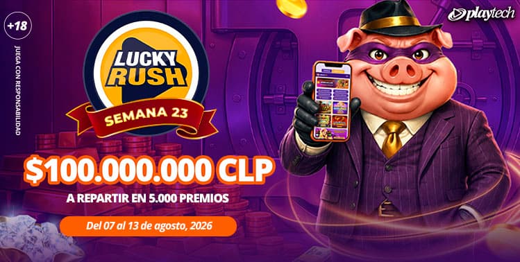 Promoción Lucky Rush por Playtech